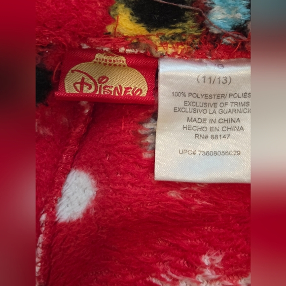 Disney Mickey & Minnie Mouse Lounge Bottoms 11-13  Red & Black - Picture 4 of 6